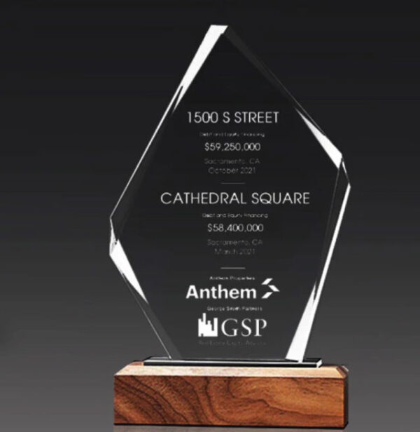 Trophée cristal simple